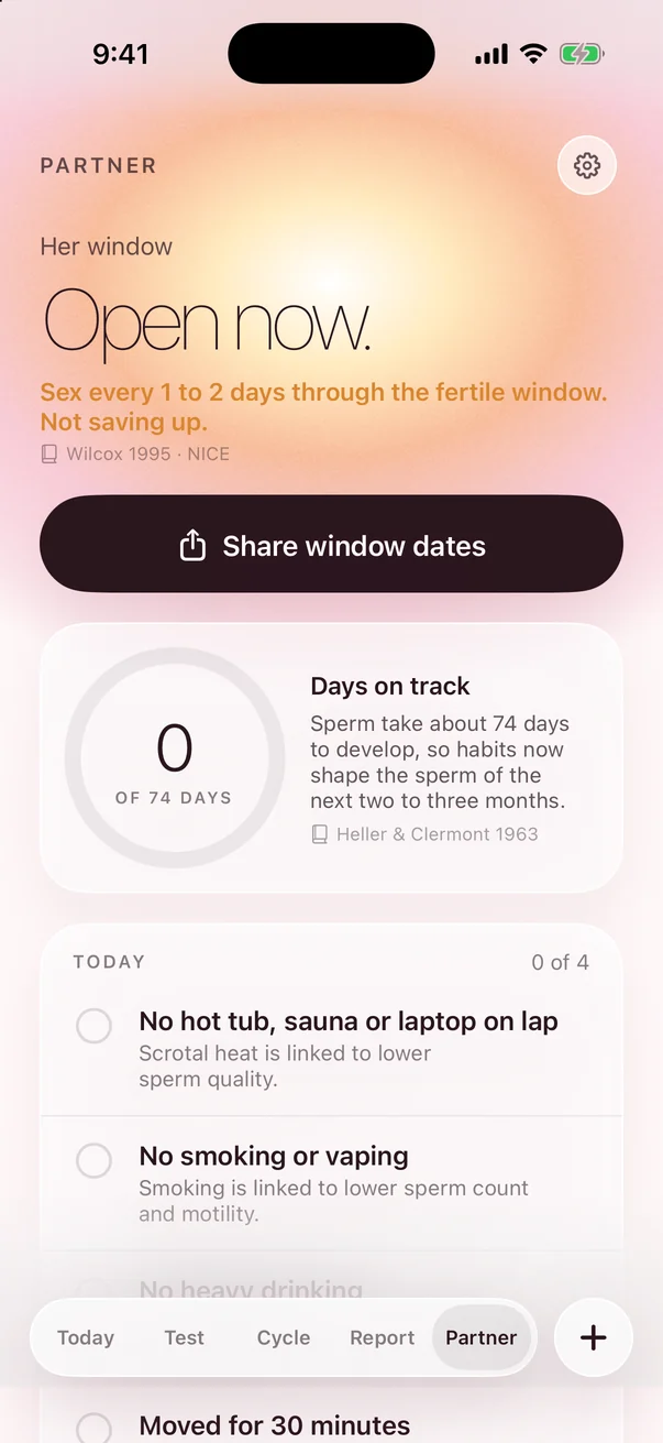Partner screen