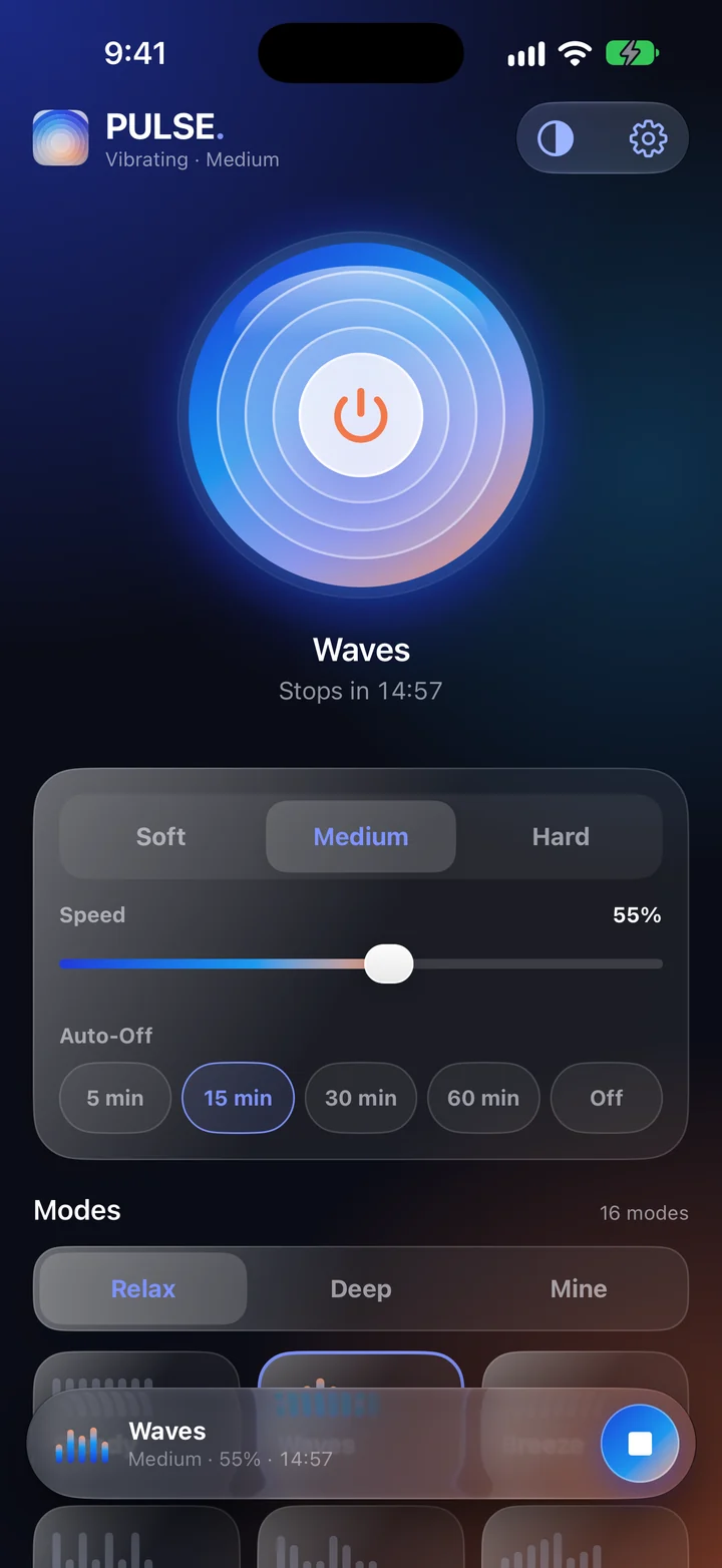 PULSE in dark mode